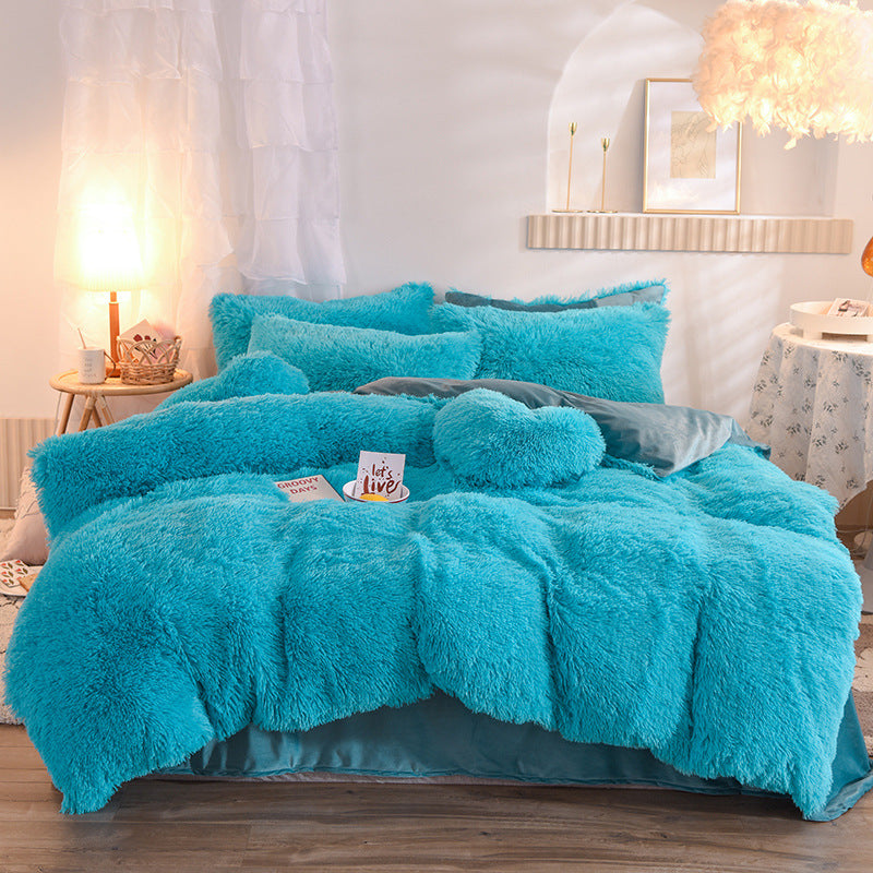 Dreamy Winter Mink Fleece Bedsheet Set Bedsheets Star Hauz